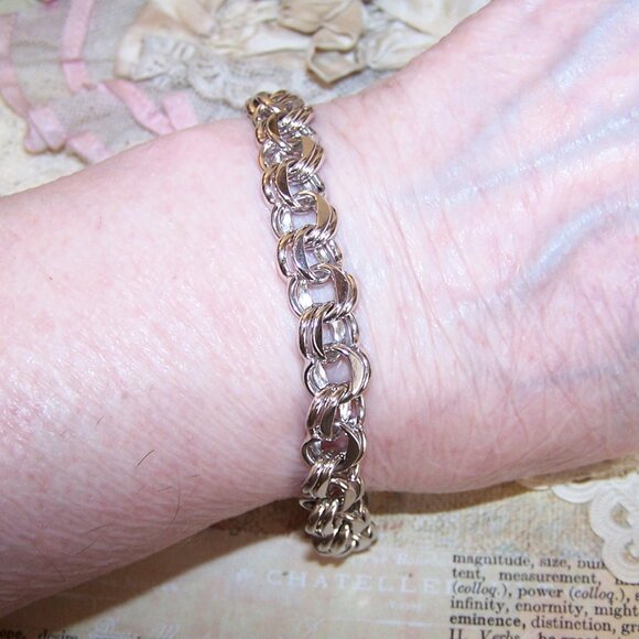 Ballou Sterling Silver Double Link Starter Charm Bracelet - 8.25" Long - Picture 2 of 11